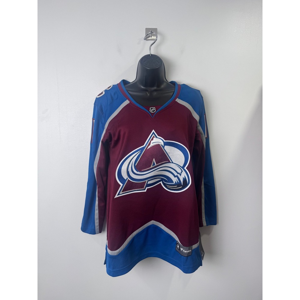 NWT Fanatics Women Burgundy Colorado Avalanche Nelson 11 Hockey Jersey Small